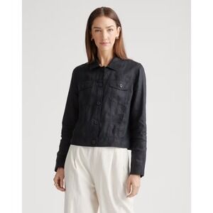 Quince 100% European Linen Jacket Black Small